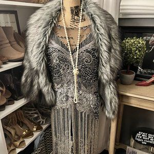COPY - Gatsbylady London gorgeous beaded fringe, vintage inspired dress
